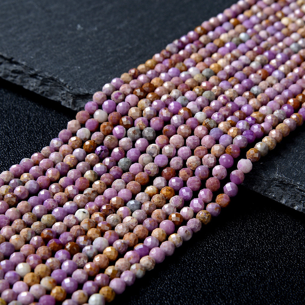 Phosphosiderite Beads, Purple Gemstone Beads