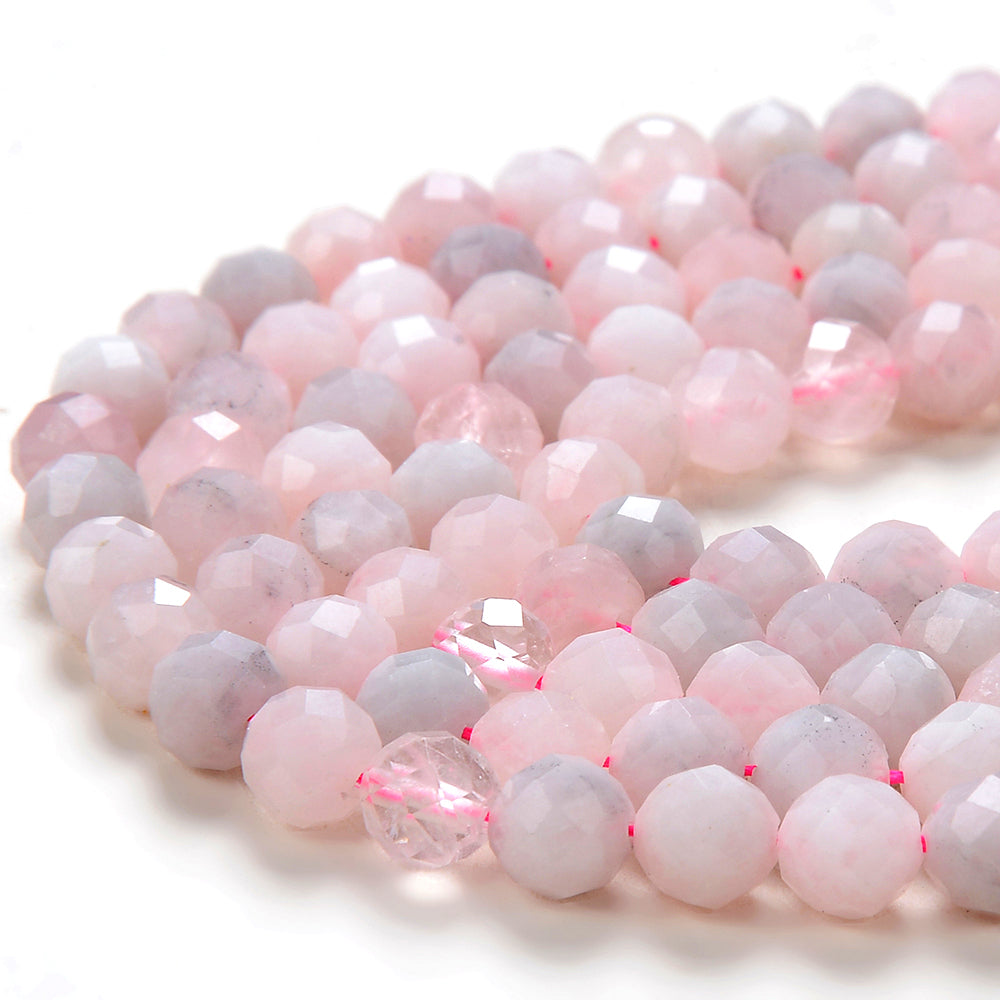 Natural Aa Rose Quartz Round Beads 6mm 8mm 10mm Faceted Beads