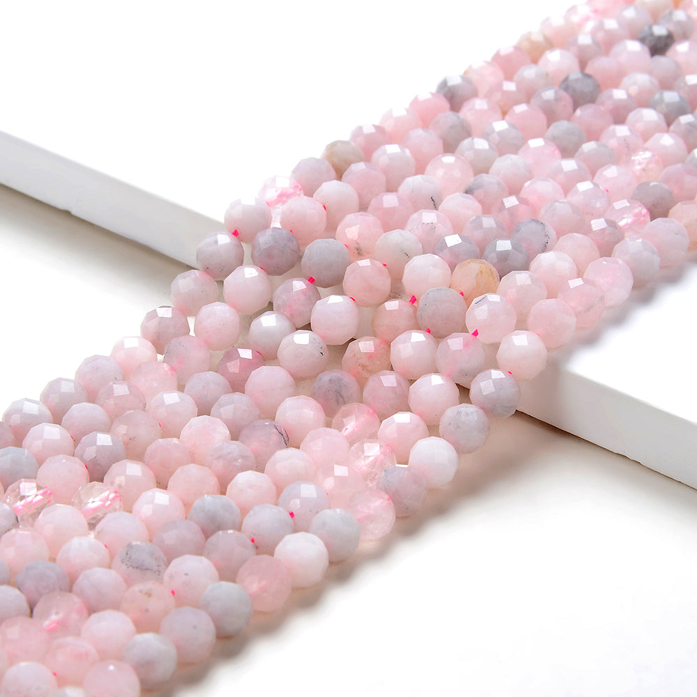 Natural Aa Rose Quartz Round Beads 6mm 8mm 10mm Faceted Beads