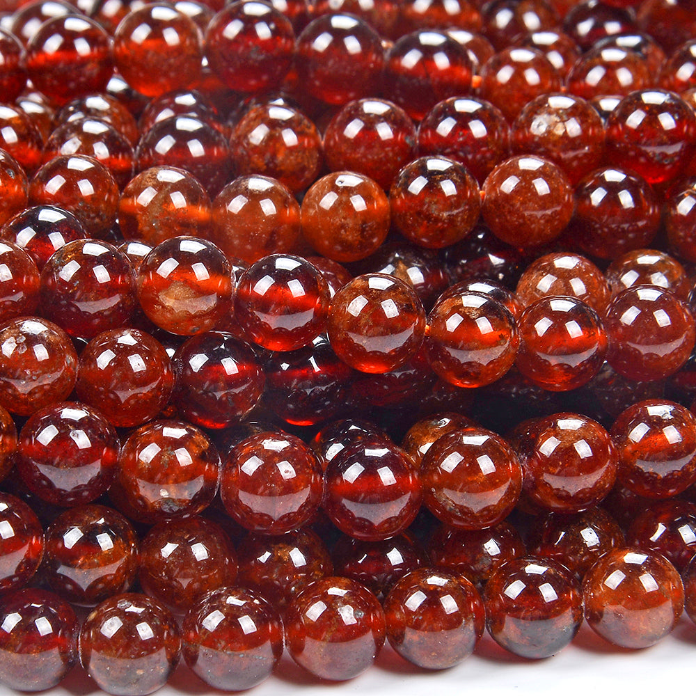 Garnet Beads, Natural, 8mm Round