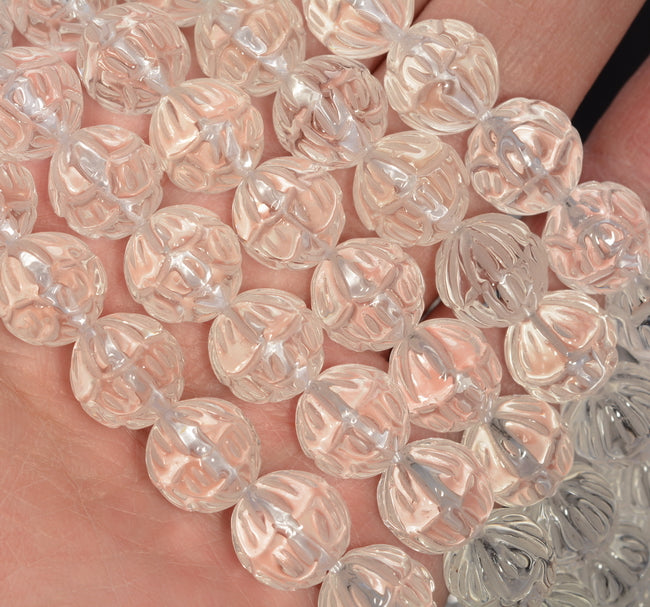 4mm 6mm 8mm 10mm 12mm Natural Clear Quartz Round Beads 15.5inch