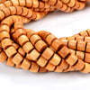 8X7MM 108PCS Natural Yellow Boxwood Prayer Buddha Mala Meditation Beads Barrel Drum Loose Beads(80019029-D524)