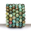 Natural Shattuckite Chrysocolla Gemstone Round Bracelet 8MM 10MM 7.5 inch Strand (S21)