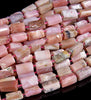 Natural Peruvian Pink Opal Gemstone Faceted Round Tube 12X8MM Loose Beads (D560)