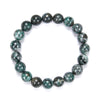 Natural Pyrite in Green Jade Gemstone Round Bracelet 8MM 10MM 7.5 inch Strand (S20)