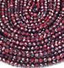 Natural Red Garnet Gemstone Micro Faceted Round 4MM 5MM Loose Beads 15 inch Full Strand (P83)