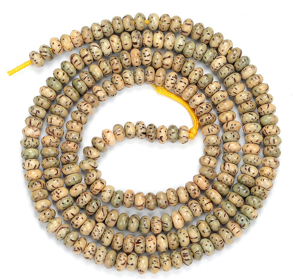 Natural Lotus Seed Bodhi Gemstone 5X3MM Rondelle Loose Beads 23 inch Strand (80018273-D472)