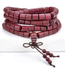 8X7MM 108PCS Natural Purple Rosewood Prayer Buddha Mala Meditation Beads Round Tube Loose Beads(80019031-D524)