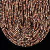 Natural Argentina Rhodochrosite Gemstone Micro Faceted Round 4MM 5MM Loose Beads 15 inch Full Strand (P111)