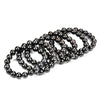 Natural Black Iron Sugilite Gemstone Round Bracelet 8MM 10MM 7.5 inch Strand (S27)