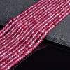 Ruby Red Jade Gemstone Faceted Rondelle 4X3MM Loose Beads 13.5 inch Full Strand (80019525-P109)