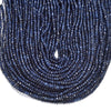 Dark Blue Jade Gemstone Faceted Rondelle 4X3MM Loose Beads 13.5 inch Full Strand (80019522-P108)