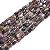 Natural Tourmaline Gemstone Faceted Round Tube 12X8MM Loose Beads (D560)