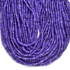 Purple Jade Gemstone Faceted Rondelle 3X2MM 4X3MM Loose Beads 13.5 inch Full Strand (P107)