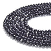 Black Jade Gemstone Micro Faceted Rondelle 3X2MM 4X3MM Loose Beads 13.5 inch Full Strand (P108)