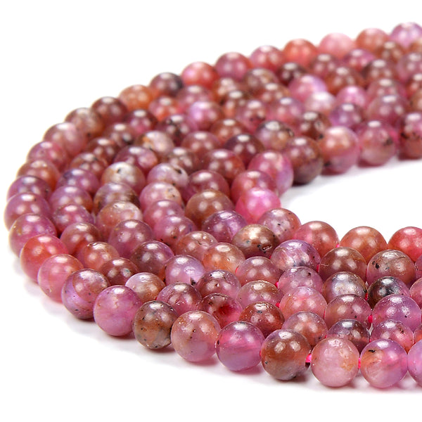 Natural Star Ruby Gemstone Grade AA Round 3MM 4MM 5MM 6MM Loose Beads (P80)