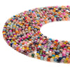 Multi Color Agate Gemstone Faceted Round 4MM Loose Beads 15 inch Full Strand (80019669-P111)