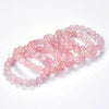 Natural Gemmy Mozambique Rose Quartz Gemstone Round Bracelet 8MM 10MM 7.5 inch Strand (S22)