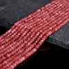 Cherry Red Jade Gemstone Faceted Rondelle 3X2MM 4X3MM Loose Beads 13.5 inch Full Strand (P107)