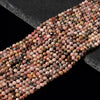 Natural Argentina Rhodochrosite Gemstone Micro Faceted Round 4MM 5MM Loose Beads 15 inch Full Strand (P111)