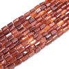 Natural Red Agate Gemstone Faceted Round Tube 12X8MM Loose Beads (D560)