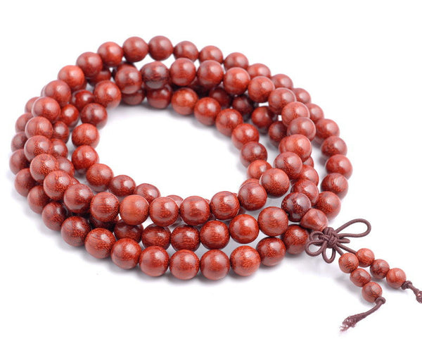 108PCS 6mm India Rosewood Pterocarpus Santalinus Grade AA Prayer Buddha Mala Meditation Beads Round Loose Beads BULK LOT (90183410-786)