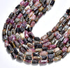 Natural Tourmaline Gemstone Faceted Round Tube 12X8MM Loose Beads (D560)