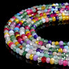 Multi Jade Gemstone Faceted Rondelle 4X3MM Loose Beads 13.5 inch Full Strand (80019527-P109)