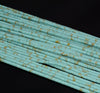 2x2mm Turquoise Gemstone Light Blue Round Tube Heishi 2mm Loose Beads 12.5 inch Full Strand (80005606-473)