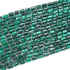 Natural Malachite Gemstone Faceted Round Tube 12X8MM Loose Beads (D560)