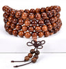 8MM 108PCS Natural African Rosewood Prayer Buddha Mala Meditation Beads Round Loose Beads(80019025-D524)