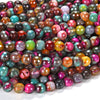 Rainbow Agate Gemstone Faceted Round 8MM Loose Beads (D552)