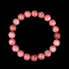 Natural Norwegian Thulite Gemstone Round Bracelet 8MM 10MM 7.5 inch Strand (S27)