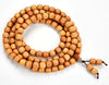 8x8MM 108PCS Natural Yellow Boxwood Prayer Buddha Mala Meditation Beads Barrel Drum Loose Beads(80019028-D524)