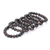 Natural Garnet In Black Tourmaline Gemstone Round Bracelet 8MM 10MM 7.5 inch Strand (S20)