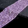 Lavender Jade Gemstone Faceted Rondelle 4X3MM Loose Beads 13.5 inch Full Strand (80019517-P108)