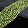 Apple Green Granite Gemstone Faceted Rondelle 4X3MM Loose Beads 13.5 inch Full Strand (80019531-P109)