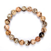 Rare Orange Moonstone With Smoky Quartz Inclusions Gemstone Round Bracelet 8MM 10MM 7.5 inch Strand (S22)