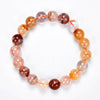 Natural Yellow Hematoid Gemstone Round Bracelet 8MM 10MM 7.5 inch Strand (S20)