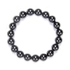 Natural Black Tourmaline Gemstone Round Bracelet 8MM 10MM 7.5 inch Strand (S23)