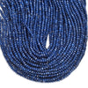 Navy Blue Jade Gemstone Faceted Rondelle 3X2MM 4X3MM Loose Beads 13.5 inch Full Strand (P107)