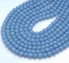 6mm 100% Genuine Angelite Gemstone Grade AAA High Quality Deep Blue Smooth Round Loose Beads 7.5 inch Half Strand (80005114 H-458)