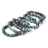 Natural Pyrite in Green Jade Gemstone Round Bracelet 8MM 10MM 7.5 inch Strand (S20)