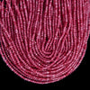 Ruby Red Jade Gemstone Faceted Rondelle 4X3MM Loose Beads 13.5 inch Full Strand (80019525-P109)