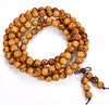 8MM 108PCS Indonesia Agarwood Prayer Buddha Mala Meditation Beads Round Loose Beads(80019027-D524)