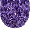 Natural Amethyst Gemstone Grade AAA Micro Faceted Round 4MM Loose Beads 15 inch Full Strand (80019461-P104)