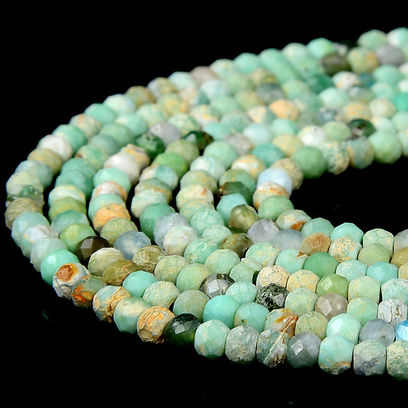 Natural Chrysoprase Gemstone Grade AA Micro Faceted Rondelle 3X2MM Loose Beads 15 inch Full Strand (80018451-P101)