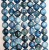 8-9mm Blue Kyanite Gemstone Grade AA Round Loose Beads 7 inch Half Strand (80007396-A260)