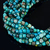 4MM Natural Chrysocolla Gemstone Grade AAA Micro Faceted Square Cube Loose Beads (P24)