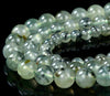 Natural Prehnite Rutilated Gemstone Grade A Round 6MM 7MM 8MM 10MM Loose Beads (D227)